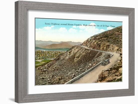 Highway on Mt. Franklin, El Paso, Texas-null-Framed Art Print
