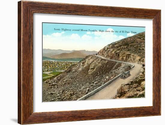 Highway on Mt. Franklin, El Paso, Texas-null-Framed Art Print