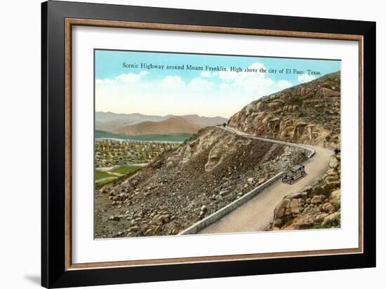 Highway on Mt. Franklin, El Paso, Texas-null-Framed Art Print