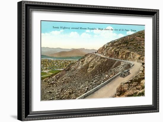 Highway on Mt. Franklin, El Paso, Texas-null-Framed Art Print