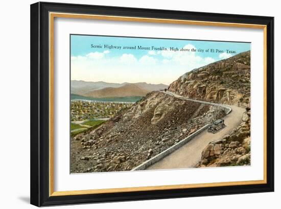 Highway on Mt. Franklin, El Paso, Texas-null-Framed Art Print