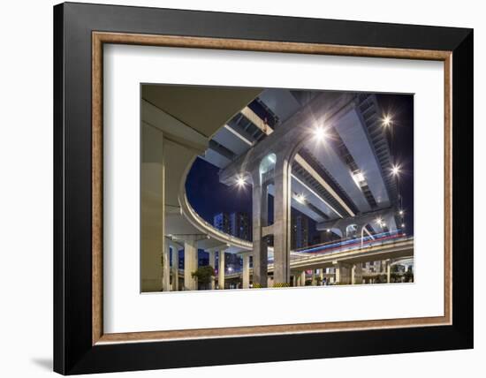 Highway Overpass, Chengdu, Sichuan Province, China-Paul Souders-Framed Photographic Print