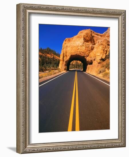 Highway Passing Through a Hill-Joseph Sohm-Framed Photographic Print