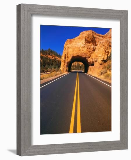 Highway Passing Through a Hill-Joseph Sohm-Framed Photographic Print