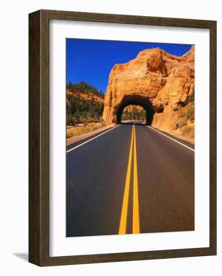 Highway Passing Through a Hill-Joseph Sohm-Framed Photographic Print