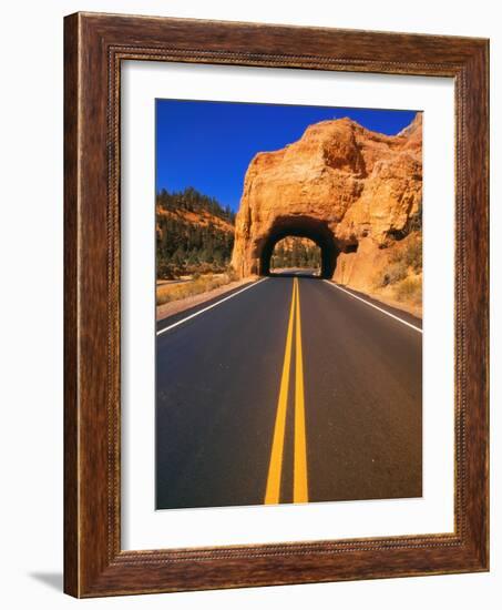 Highway Passing Through a Hill-Joseph Sohm-Framed Photographic Print