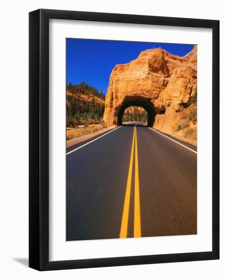 Highway Passing Through a Hill-Joseph Sohm-Framed Photographic Print