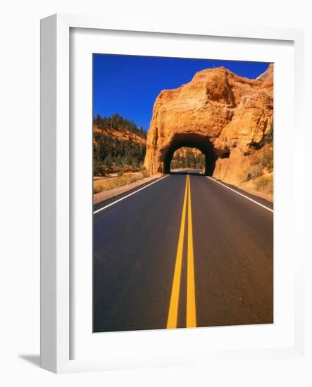 Highway Passing Through a Hill-Joseph Sohm-Framed Photographic Print