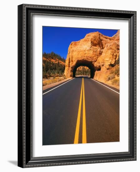 Highway Passing Through a Hill-Joseph Sohm-Framed Photographic Print