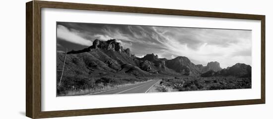 Highway Passing Through a Landscape, Big Bend National Park, Texas, USA-null-Framed Photographic Print