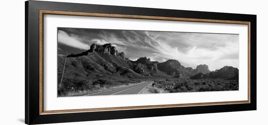 Highway Passing Through a Landscape, Big Bend National Park, Texas, USA-null-Framed Photographic Print