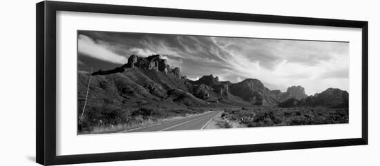 Highway Passing Through a Landscape, Big Bend National Park, Texas, USA-null-Framed Photographic Print