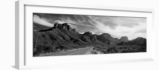 Highway Passing Through a Landscape, Big Bend National Park, Texas, USA-null-Framed Photographic Print