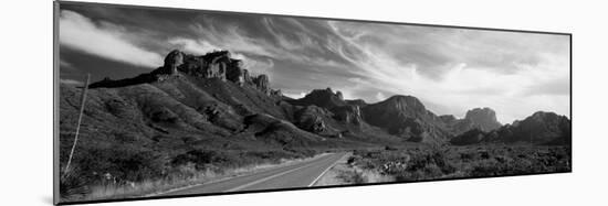 Highway Passing Through a Landscape, Big Bend National Park, Texas, USA-null-Mounted Photographic Print