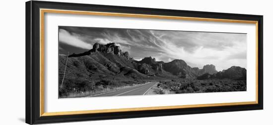 Highway Passing Through a Landscape, Big Bend National Park, Texas, USA-null-Framed Photographic Print