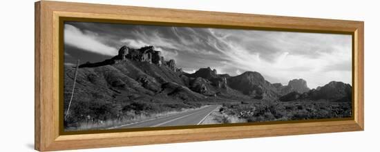 Highway Passing Through a Landscape, Big Bend National Park, Texas, USA-null-Framed Premier Image Canvas
