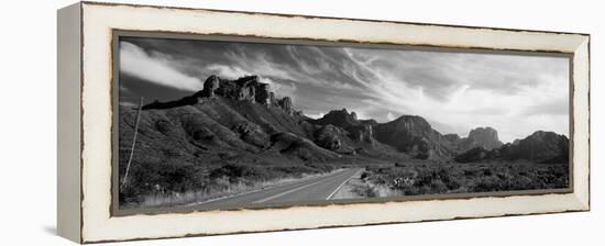 Highway Passing Through a Landscape, Big Bend National Park, Texas, USA-null-Framed Premier Image Canvas