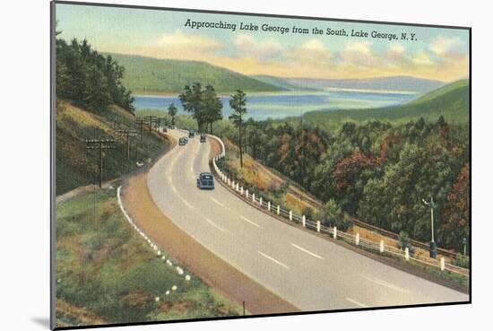 Highway Scene, Lake George, New York-null-Mounted Art Print