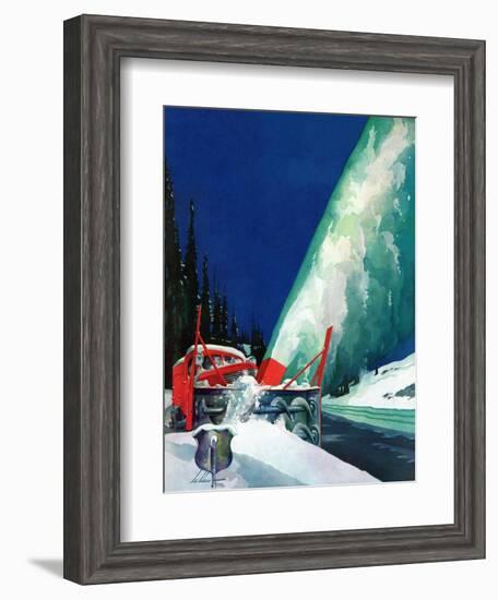 "Highway Snowplow," January 18, 1941-Ski Weld-Framed Giclee Print