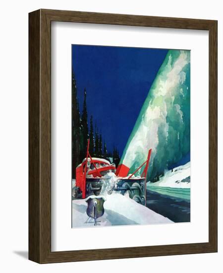 "Highway Snowplow," January 18, 1941-Ski Weld-Framed Giclee Print