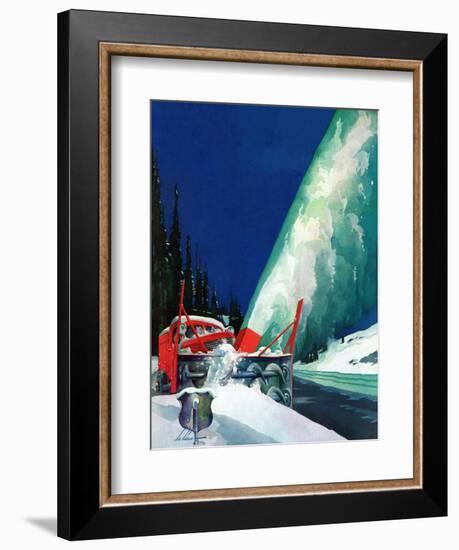 "Highway Snowplow," January 18, 1941-Ski Weld-Framed Giclee Print