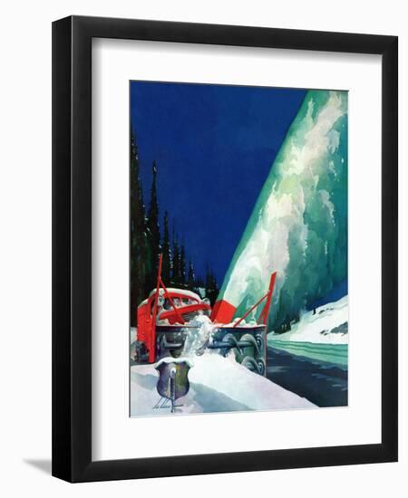 "Highway Snowplow," January 18, 1941-Ski Weld-Framed Giclee Print