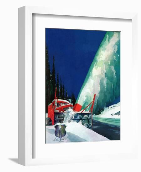 "Highway Snowplow," January 18, 1941-Ski Weld-Framed Giclee Print