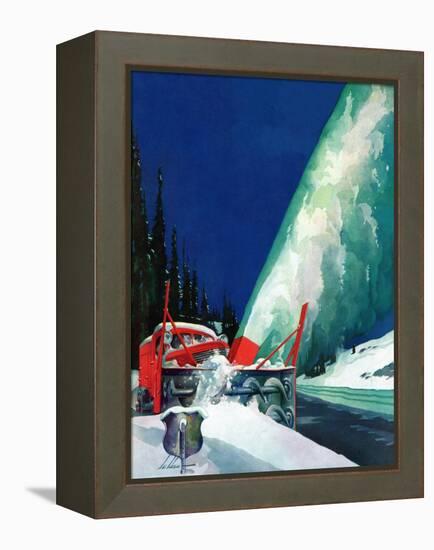 "Highway Snowplow," January 18, 1941-Ski Weld-Framed Premier Image Canvas