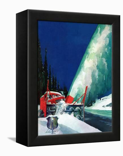 "Highway Snowplow," January 18, 1941-Ski Weld-Framed Premier Image Canvas