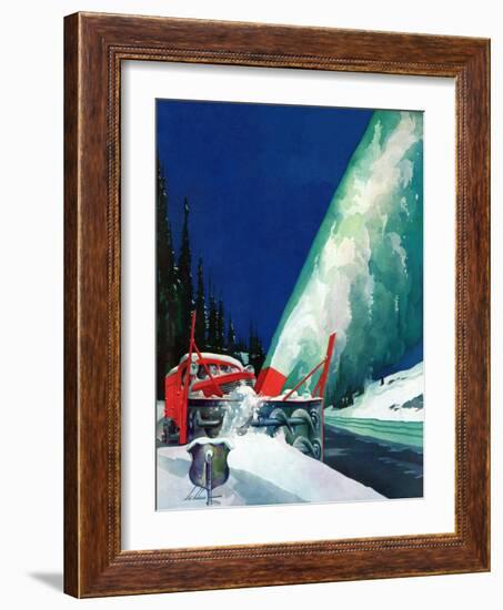 "Highway Snowplow," January 18, 1941-Ski Weld-Framed Giclee Print