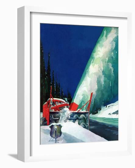 "Highway Snowplow," January 18, 1941-Ski Weld-Framed Giclee Print