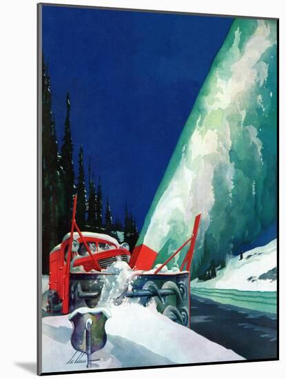 "Highway Snowplow," January 18, 1941-Ski Weld-Mounted Giclee Print