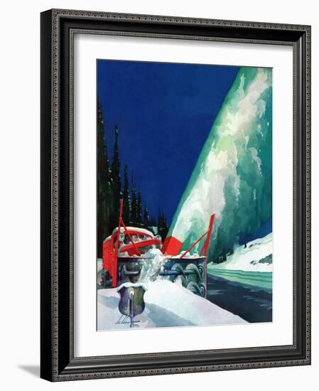 "Highway Snowplow," January 18, 1941-Ski Weld-Framed Giclee Print