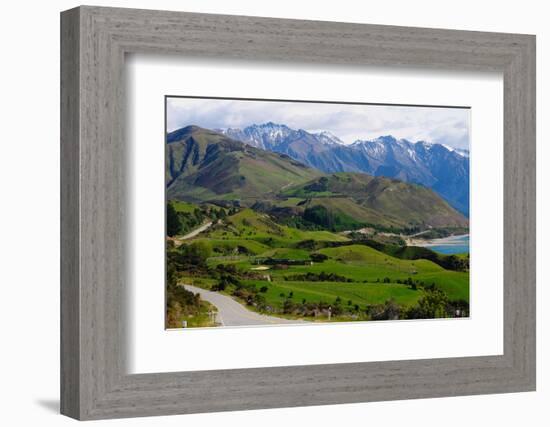 Highway to Milford Sound Via Lake Tena Vu, South Island, New Zealand, Pacific-Bhaskar Krishnamurthy-Framed Photographic Print