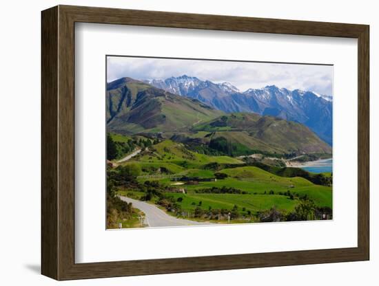 Highway to Milford Sound Via Lake Tena Vu, South Island, New Zealand, Pacific-Bhaskar Krishnamurthy-Framed Photographic Print
