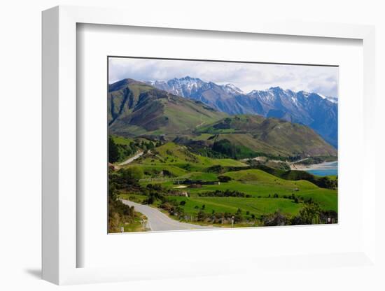 Highway to Milford Sound Via Lake Tena Vu, South Island, New Zealand, Pacific-Bhaskar Krishnamurthy-Framed Photographic Print