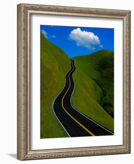 Highway Winding Through Countryside-Charles O'Rear-Framed Photographic Print