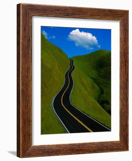 Highway Winding Through Countryside-Charles O'Rear-Framed Photographic Print