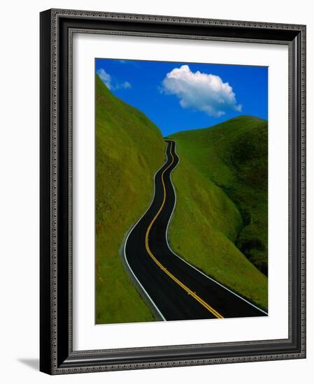 Highway Winding Through Countryside-Charles O'Rear-Framed Photographic Print