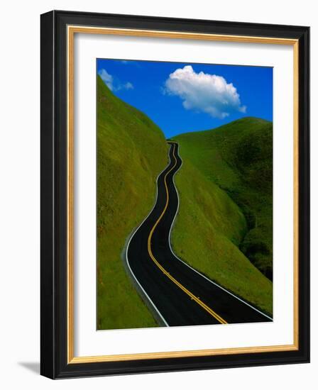 Highway Winding Through Countryside-Charles O'Rear-Framed Photographic Print