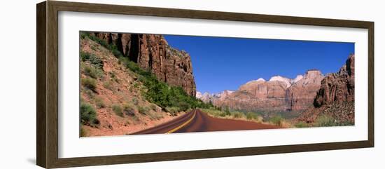 Highway Zion Ntl Park Ut-null-Framed Photographic Print