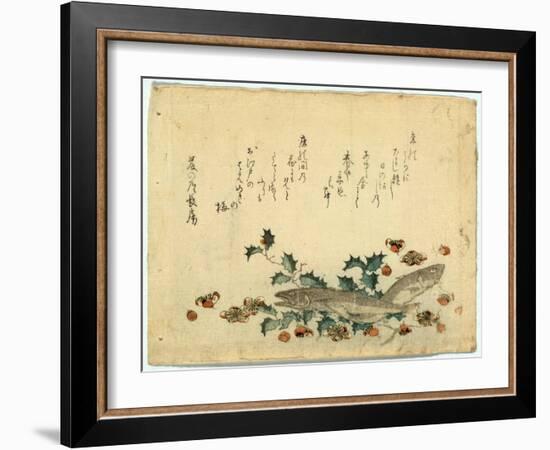 Hiiragi Ni Iwashi Ni Ume-Ryuryukyo Shinsai-Framed Giclee Print