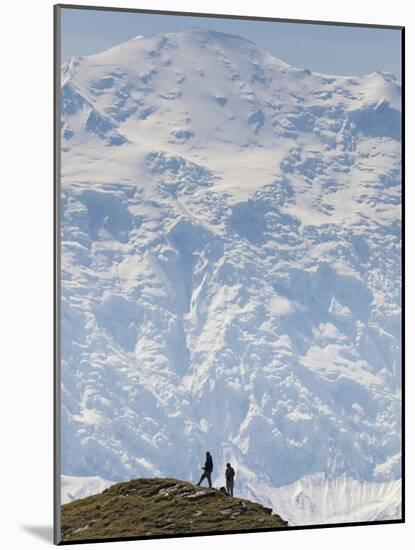 Hiker, Denali National Park, Alaska, USA-Hugh Rose-Mounted Photographic Print