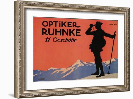 Hiker in the Alps-null-Framed Art Print