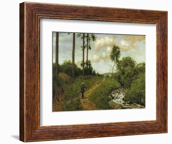 Hiker in the Black Forest (Der Wanderer Im Schwarzwald), 1891-Hans Thoma-Framed Giclee Print