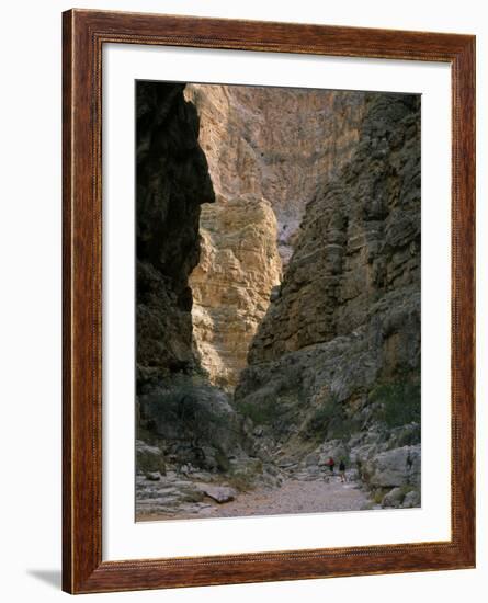 Hikers & Dog in Pigeon Canyon, Grand Canyon-Parashant National Monument, Arizona, USA-Scott T. Smith-Framed Photographic Print