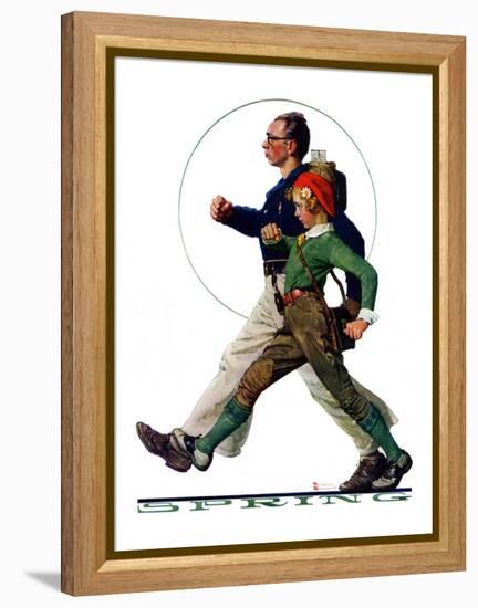 "Hikers", May 5,1928-Norman Rockwell-Framed Premier Image Canvas