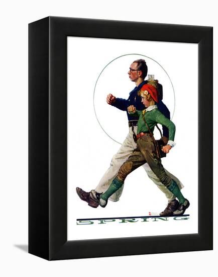 "Hikers", May 5,1928-Norman Rockwell-Framed Premier Image Canvas