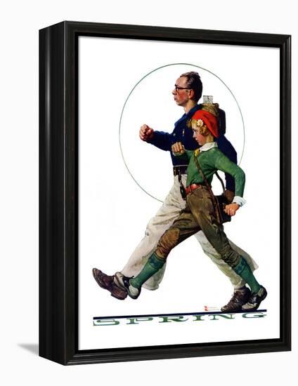 "Hikers", May 5,1928-Norman Rockwell-Framed Premier Image Canvas