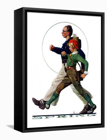 "Hikers", May 5,1928-Norman Rockwell-Framed Premier Image Canvas